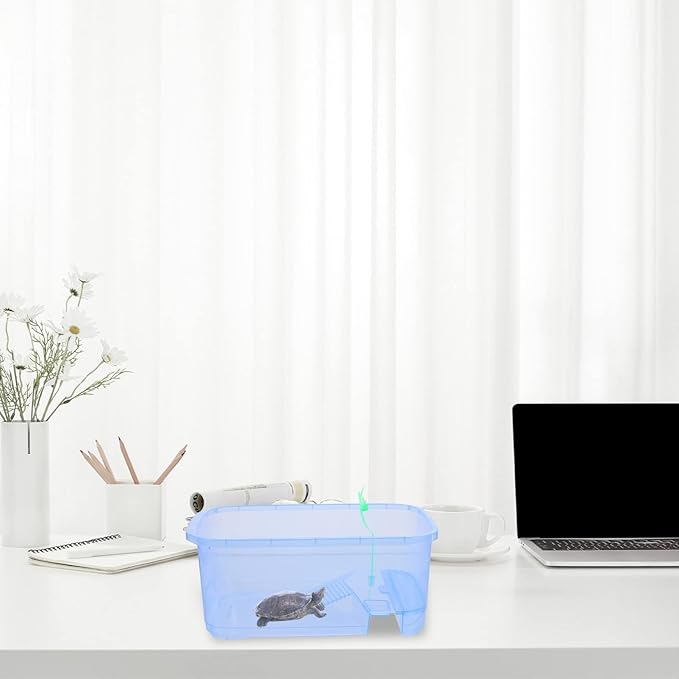 1 Set Box Turtle Tank Stick Tank Plastic Small Animal cage Small Animal Carrier Turtle cage Plastic Container Reptile Habitat Box Tortoise