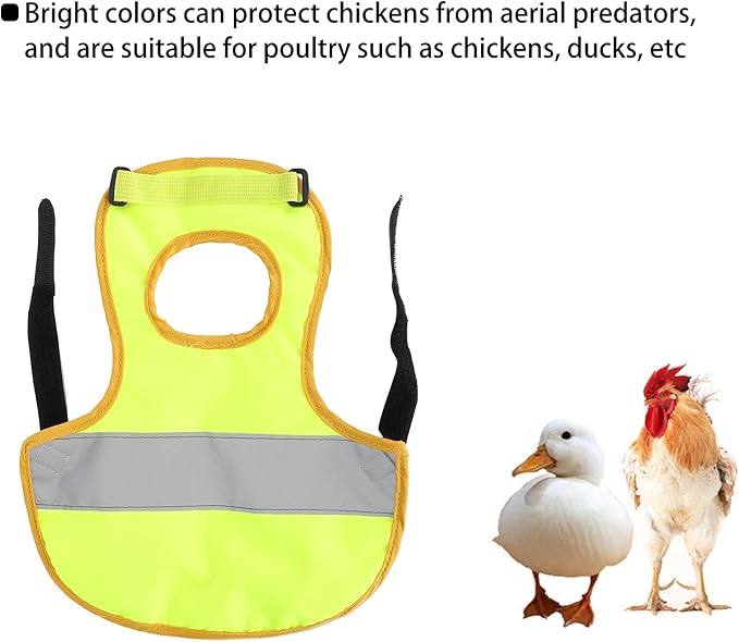 GLOGLOW Chicken Vest, Chicken Harness Adjustable Chicken Harness Leash Pet Vest Holder for Duck Litter Dog Hens Goose(Green)