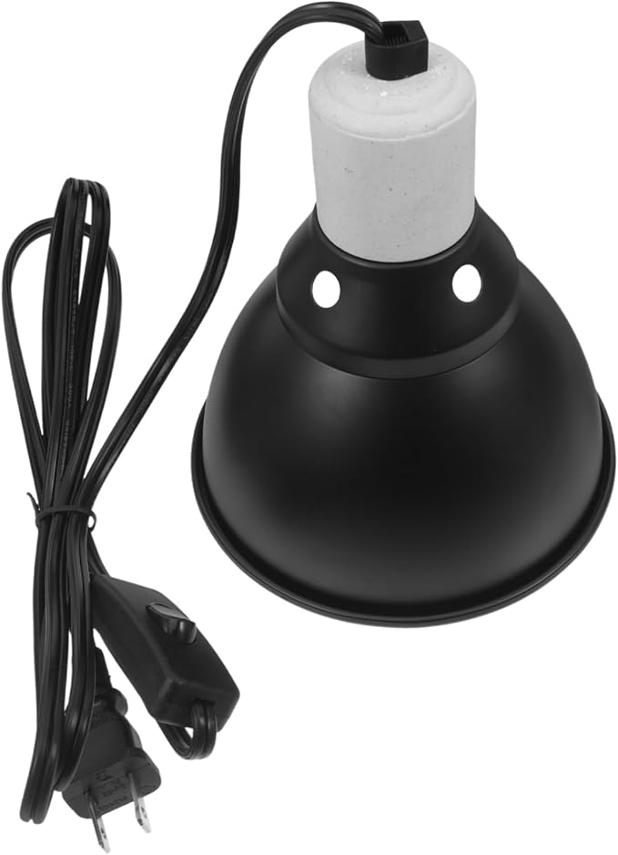 BESPORTBLE Reptile Heat Lamp Fixture with Ceramic Heat Emitter for Bearded Dragons Turtles Snakes and Lizards for Terrarium and Basking Needs