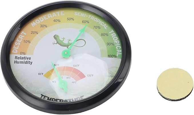Thermometer Hygrometer Dial High Precise Pointer Type Mechanical Temperature and Humidity for Reptile Pet