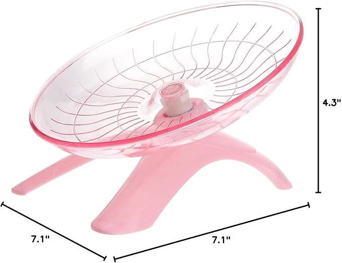 Mipcase 2pcs Saucer Hedgehog Gerbil Wheel Cm Cage Animals and Rat Other Disc Slip for Gerbils Toy Wheel- Run Hedgehogs Guinea Pets Pink Squirrel Hamsters Pet Chinchilla