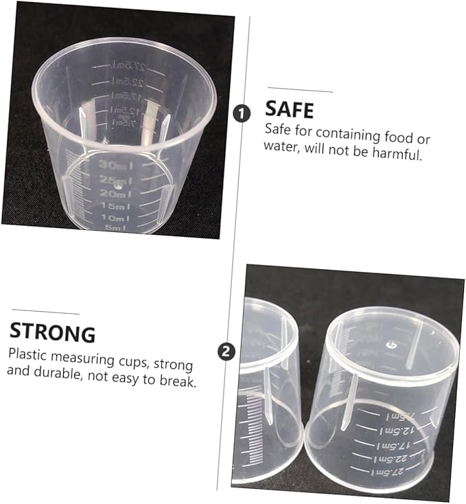 100Pcs Reptile Measuring Cups Food Water Scale Cups for Easy Feeding for Pets Washable for Bearded Dragons Geckos and Lizards