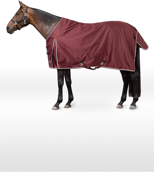 HORZE Glasgow Light Weight Waterproof Turnout Horse Sheet (No Fill) - Burgundy - 72 in