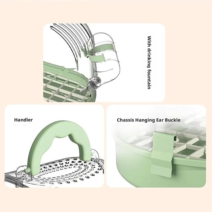 Bird Cage Bird Aviary Parrot Cage Flight Birdcag Bird Carrier Travel Carrier Cage Parakeet Cage with Handle Cockatiel Cage(Green)