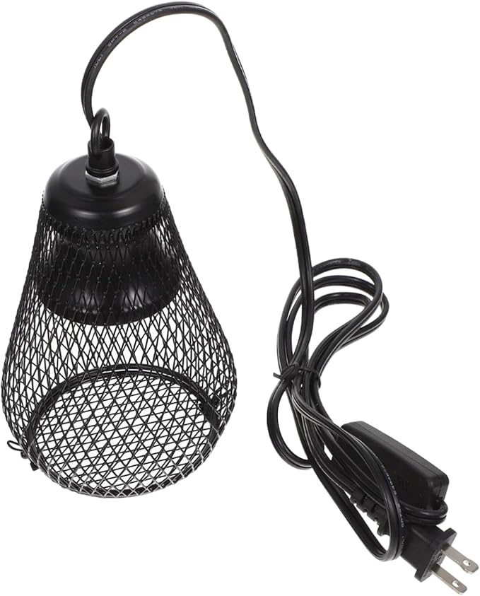 Pet Heating Lampshade Reptile Heating Lamp Cover -Scale Lamp Mesh Hook for Easy Installation