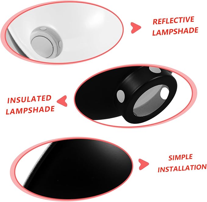 Levemolo Reptile Heat Lamp Cover with Reflector Design Easy to Install Insulation Lampshade for Optimal Lighting Terrariums and Reptile Boxes for Lizards and Turtles