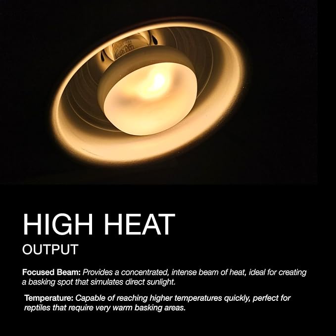 MRREPTILE Reptile Heat Lamp, 2-Pack 75W Intense Basking Spot, Reptile Basking Bulb, Bearded Dragon Basking Light, Simulated Natural Midday Basking for Reptiles Snakes Lizards Tortoise Chickens Heater
