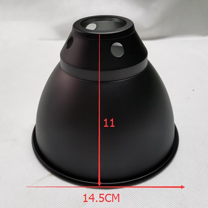 Baoblaze Reptile Dome Lamp Cover Lampshade Aluminum Accessories Replace Parts Light Shade for Turtles Bearded Dragon Reptile Terrarium, 5.8in