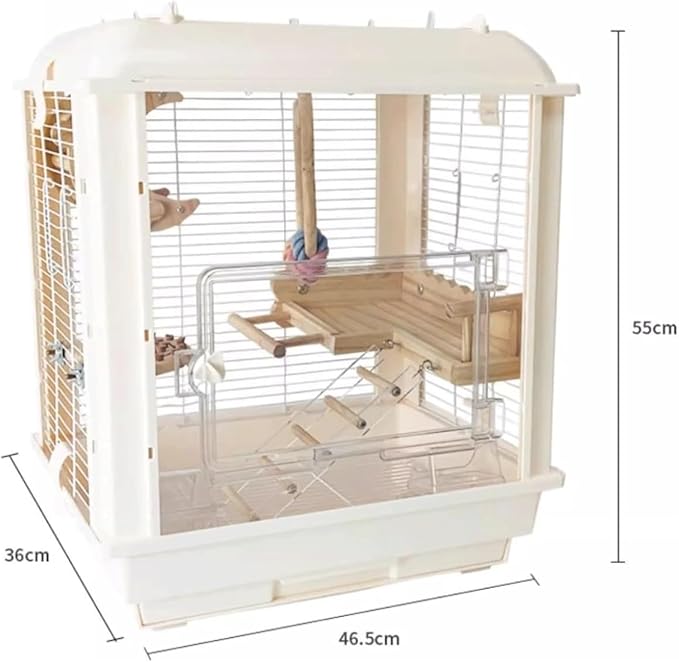 Bird Cage Acrylic Bird Aviary Parrot Cage Flight Birdcag Bird Carrier Travel Carrier Cage Parakeet Cage Cockatiel Cage Easy to Use