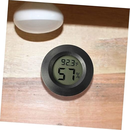 POPETPOP Reptile Tank Accessories 7pcs Digital Mini Thermohygrometer Humidity Meter for Plants Reptiles