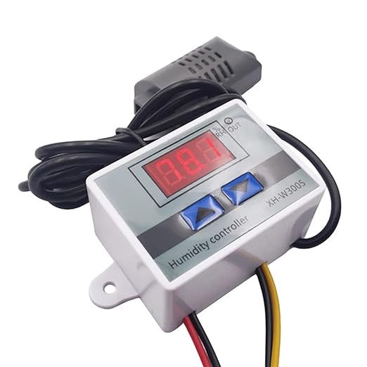 W3005 Digital Hygrometer for Incubator LED Humidity Controller Sensor Meter Detector Control Switch Hygrostat AC 220V DC 12V 24V(DC 12V)