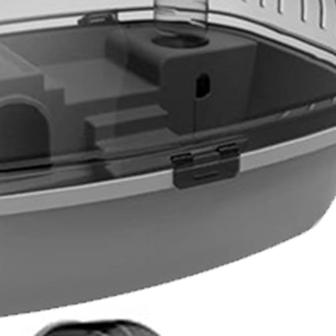 Deluxe Hamster Home with Clear Top and Easy Access, Gray