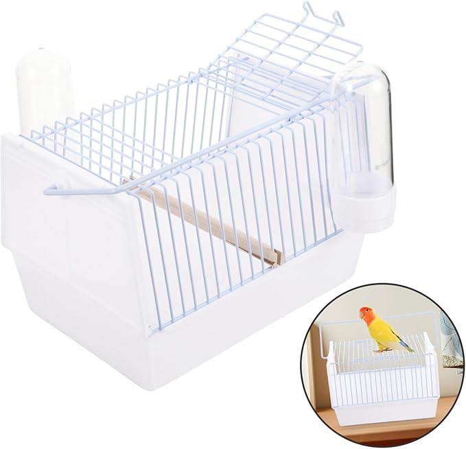1set Portable Parrot Carrier Cage Lightweight Travel Cage Handle for Birds for Sightseeing Camping and Hiking Breathable Design for Comfort and Stability