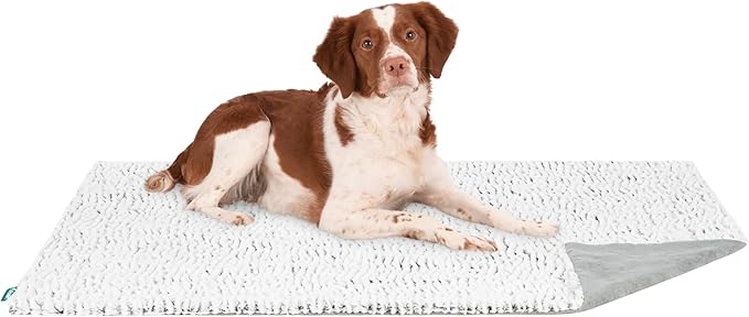 FurHaven Waterproof Dog Blanket – Birch Faux Fur & Suede Calming Throw for Pets, Washable – Gray, Medium