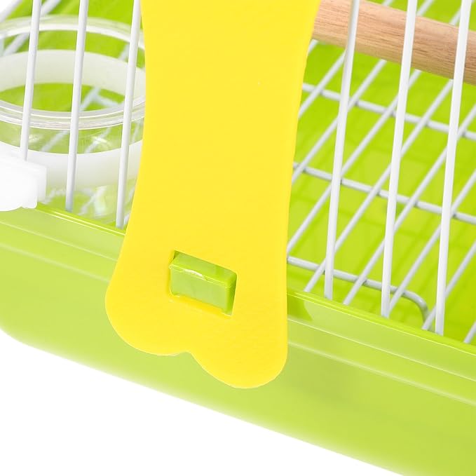 SUPVOX Portable Metal Bird Carrier Cage with Ventilated Wire Design Comfortable Travel Parrot Cage for Parakeets Lightweight Carrying Case for Outdoor Walks Hiking and Camping