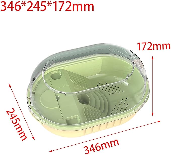 Turtle Tank Aquarium, Reptile Habitats Indoor Accessories, Pet Turtle Hermit Terrapin Reptile Tank Turtle Habitat with Lid, S