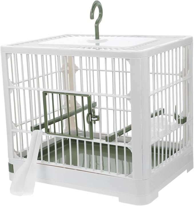 POPETPOP Foldable Lightweight Bird Carrier Cage for Small Parrots Travel Cage Removable Tray for Parakeets and Cockatiels Breathable Design for Comfort and Safety