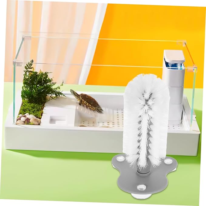 GALPADA Turtle Shell Cleaning Brush with Suction Cup Safe Turtle Scratcher Massager for Mud Removal and Aquarium Use Secure Suction for Comfortable Cleaning Experience