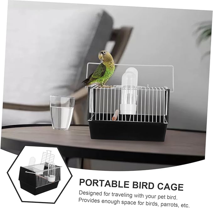 BESPORTBLE 1pc Portable Handheld Bird Cage for Parrots Cockatiels Travel Carrier Simple Handle Lightweight Design for Outdoor Use for Bird Transport and Outings
