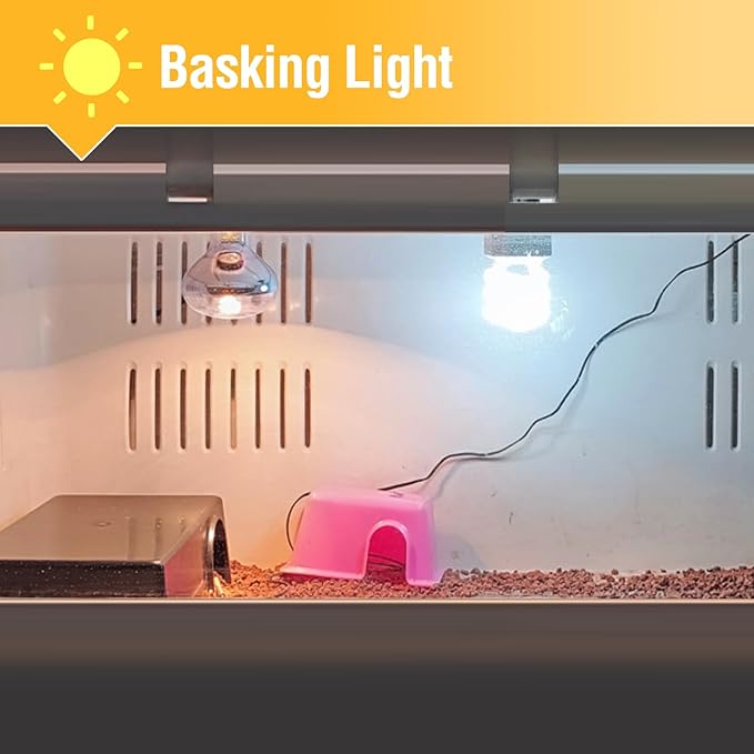 Leoterra 75W Reptile Basking Spot Bulb (2-Pack),Thickened Glass UVA Heat Lamp for Medium 20-40 Gallons Terrariums,Ideal for Juvenile Bearded Dragons, Blue Tongue Skinks, Aquatic Turtle Docks(E26 110V)