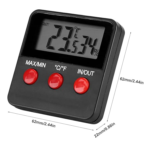 Egg Incubator Thermometer, Digital LCD Thermometer Hygrometer Temp Humidity Monitor Meter for Egg Incubator Pet