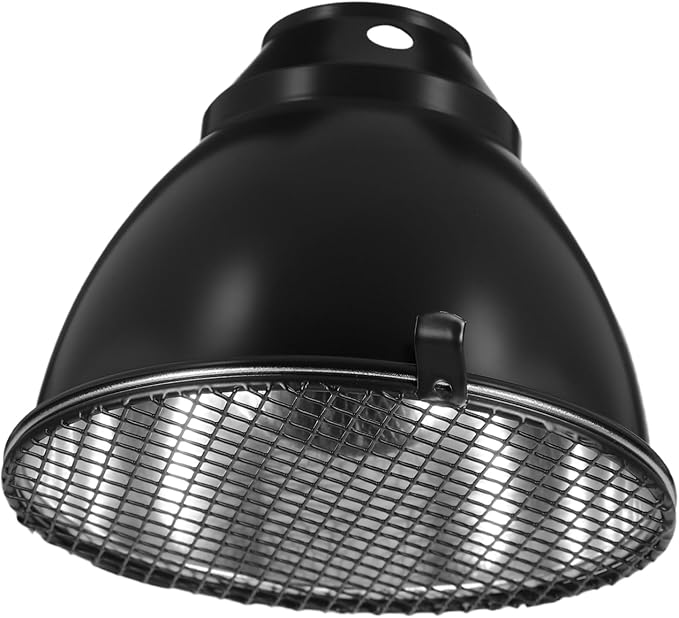 1set Reptile Dome Light Cover Aluminum Heat Lamp Guard for Safe Use Snakes Lizards Turtles Excellent Insulation Quick Heating Performance for Breeding Boxes