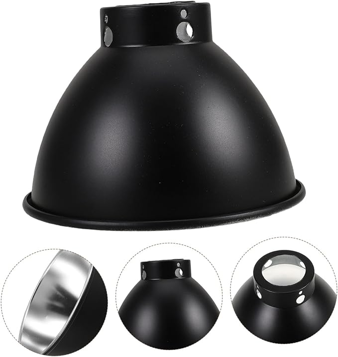 Hemoton Reptile Heat Lamp Guard Reflective Dome Cover Durable Metal Heat Resistant Protector for Optimal Habitat Lighting Easy Installation for Various Terrarium Configurations