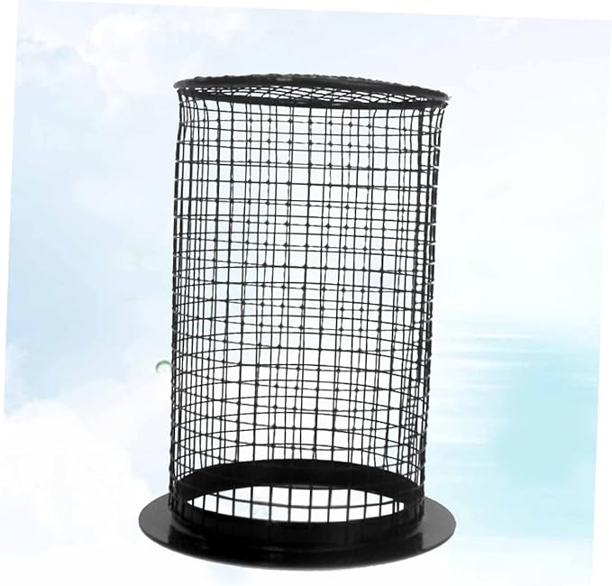Amosfun Round -Scald Lamp Cover for Reptile Heating Light Black Reptile Lampshade Protects Against Burns Easy to Install Suitable for Terrariums