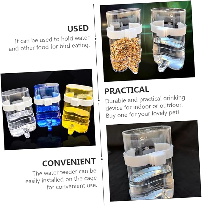 YARNOW 12 in 1 Bird Feeder Water Dispenser Pet Supplies Automatic Bird Water Feeder