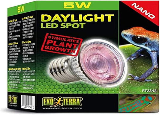 Exo Terra Daylight LED Spot Nano, Reptile Terrarium Light Bulb