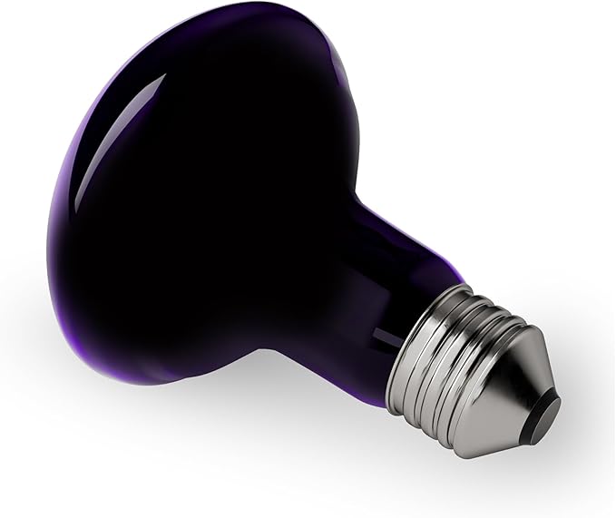 HARTOMPET 60W Reptile Night Light Bulb - Simulated Moonlight & Purple Heat Lamp for Reptiles