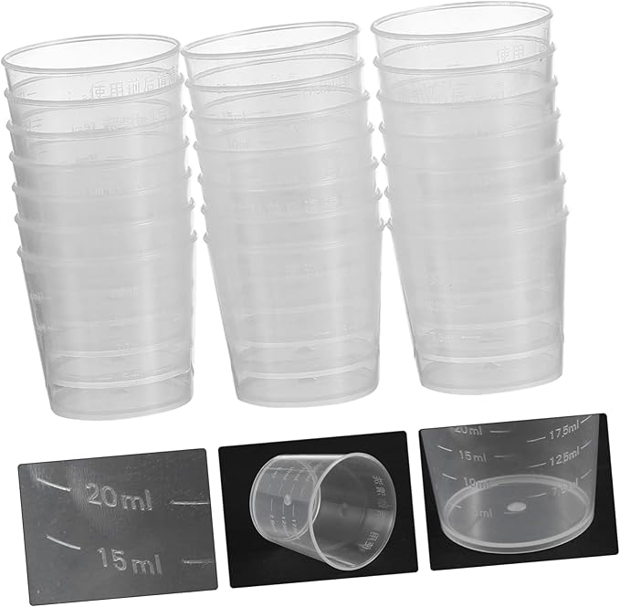 Kisangel 60pcs Reptile Feeding Bowls Portable Measuring Cups for Gecko Lizard and Reptiles for Food and Water Compact Design for Easy Daily Use