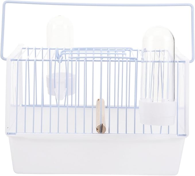 Portable Parrot Travel Carrier Cage with Breathable Wire Structure Lightweight Handheld Bird Cage for Outdoor Trips Camping Hiking Suitable for Small Birds and Parakeets and