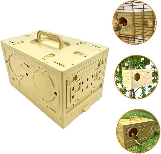 Portable Folding Bird Cage for Outdoor Use Lightweight Pet Travel Carrier for Pigeons and Parrots Easy to Assemble Air Circulation Design for Hiking and Camping