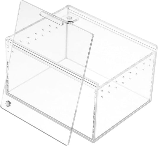 POPETPOP Reptile Breeding Box Reptile Feeding Container Aquarium Breeding Tank Transparent Feeding Box Terrarium Habitat for Snake Turtle Lizards