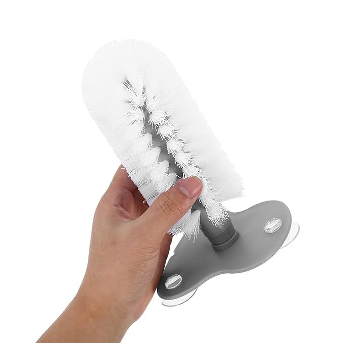 Toyvian Turtle Brush with Suction Cup: Abs Turtle Shell Cleaning Brush, 7. 66 Inch Reusable Reptile Back Scratcher Massager for Removal Tank Accessories (grey)