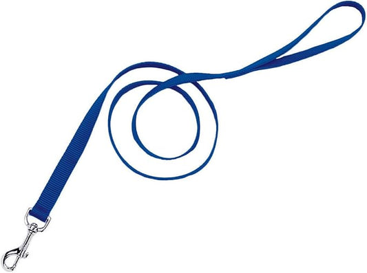 Coastal Pet Double-Ply Dog Leash - Bolt Snap Attachment to Collars and Harnesses - Nylon Dog Walking Leash for Small, Medium and Large Dogs - Blue - 1" x 4'