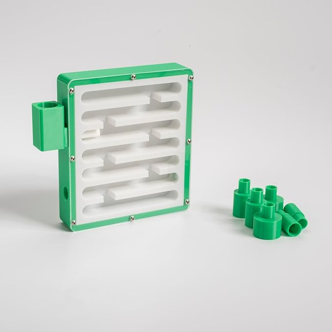 Professional Ant Farm Maze, Green and White Acrylic Formicarium with Water Feeder, 7-Channel Design, 10mm/15mm/20mm Connectors