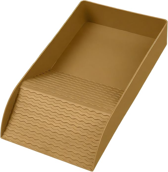 Reptile Bathing Tub with Non-Slip Surface and Entry Ramp for Easy Small Animal Soaking Container