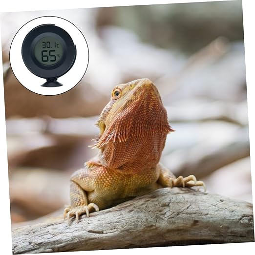 BESTonZON Reptile Hygrometer LCD Display Digital Temperature and Humidity Meter for Terrarium Suitable for Snakes Lizards and Turtles Accurate Humidity Gauge for Reptile Enclosure