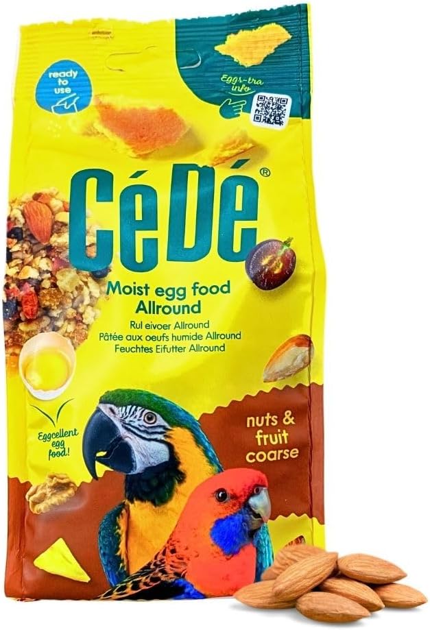 Cédé Nuts and Fruit Coarse 400g - 2 Pack Egg Food for Canaries, Budgies, Parakeets, and Other Exotic Birds. Food Supplement for Parrots. Promotes Health With Prebiotics and Essential Proteins