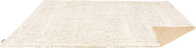 FurHaven Waterproof Dog Blanket – Birch Faux Fur & Suede Calming Throw for Pets, Washable – Taupe, XL