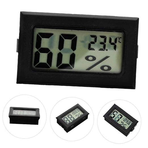 LIFKOME 4Pcs Mini Indoor Thermometer Hygrometer Digital Humidity Monitor for Greenhouse Garden Closet and Humidor Accurate Energy Efficient Measurement