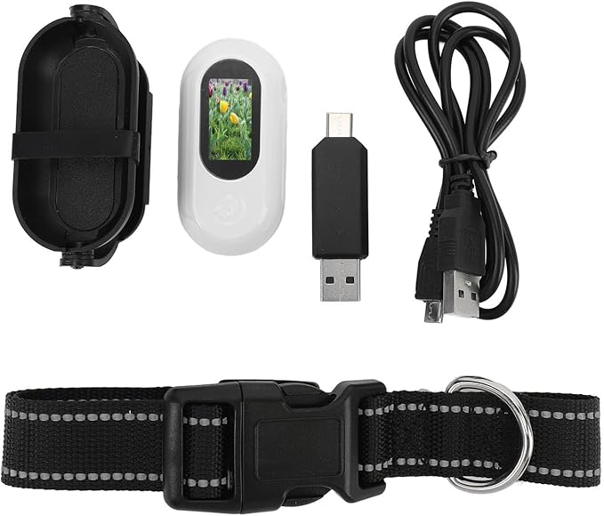 Cat Camera Collar, HD 1080P Dog Collar Camera with Memory Card, 130° Wide Angle, Built in MIC, Mini Body Camera Action Camera for Dogs Cats Gifts Indoor & Outdoor (32GB)