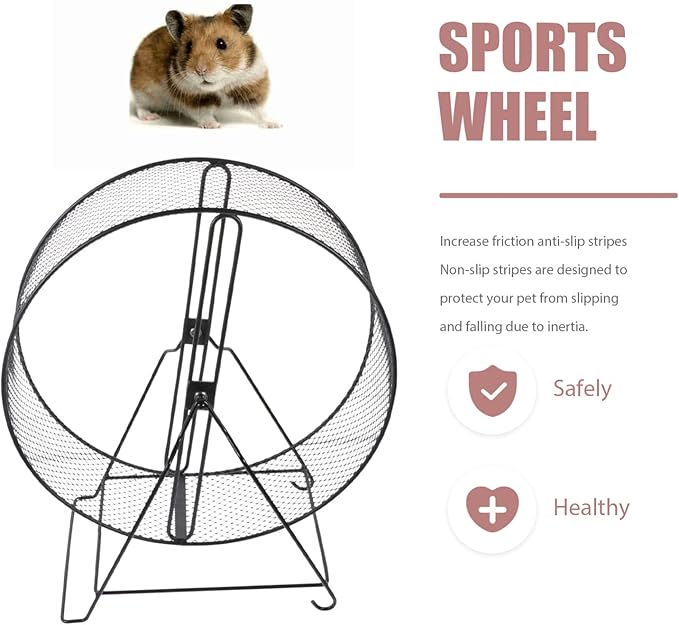 balacoo Chinchilla Wheel Silent Hamster Exercise Wheels- Hamster Running Exercise Wheel- Hamster Running Wheels with Adjustable Stand for Hamsters Small Animals 10 Inch