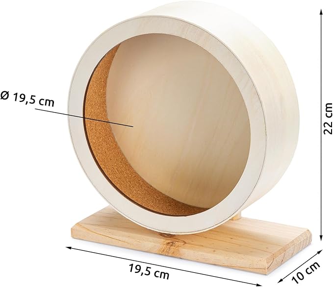 Karlie Flamingo 1030974 Wood Bogie Hamster Wheel Cork Diameter 20 cm