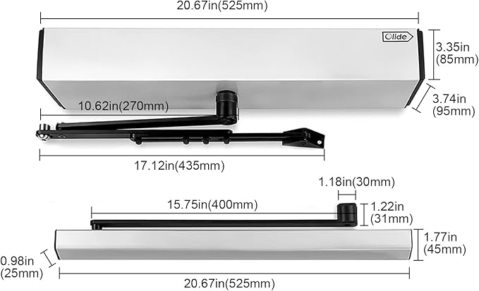 Olideauto Automatic Pet Door, Wireless Pet Detection Sensor, Wireless Fob Keys, Aluminum Alloy Color