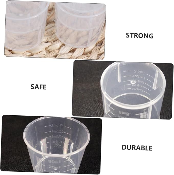 BESPORTBLE 100pcs Reptile Feeding Cups Multi-Purpose Measuring Dishes for Crawling Pets Accurate Food and Water Portion Control Easy to Clean for Lizards and Other Animals