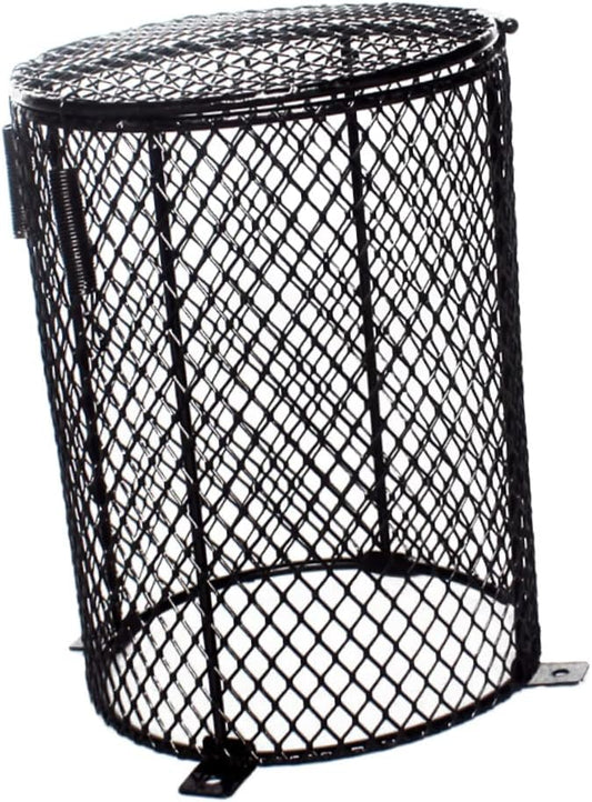 Kisangel Reptile Heat Lamp Scalding Lampshade Round Protective Cover for Reptile Cages Sturdy Black PET Lampshade for Safe Habitat Lighting Suitable for Bearded Dragons Snakes and Lizards