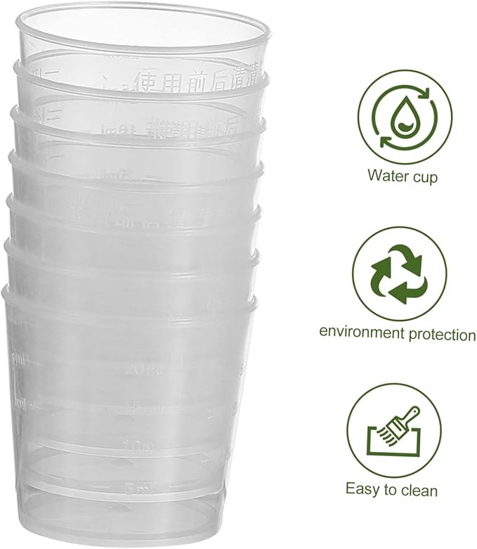 20Pcs Reptile Water and Food Measuring Cups Scale Feeder Bowls for Gecko Lizard Snake for Pet Feeding and Watering